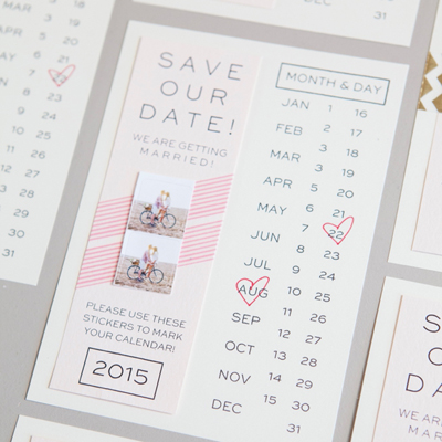 Make Save the Dates from Photo Stickers